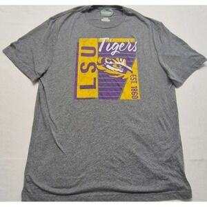 LSU Tigers men's gray game day purple/gold graphic t-shirt sz. XL football